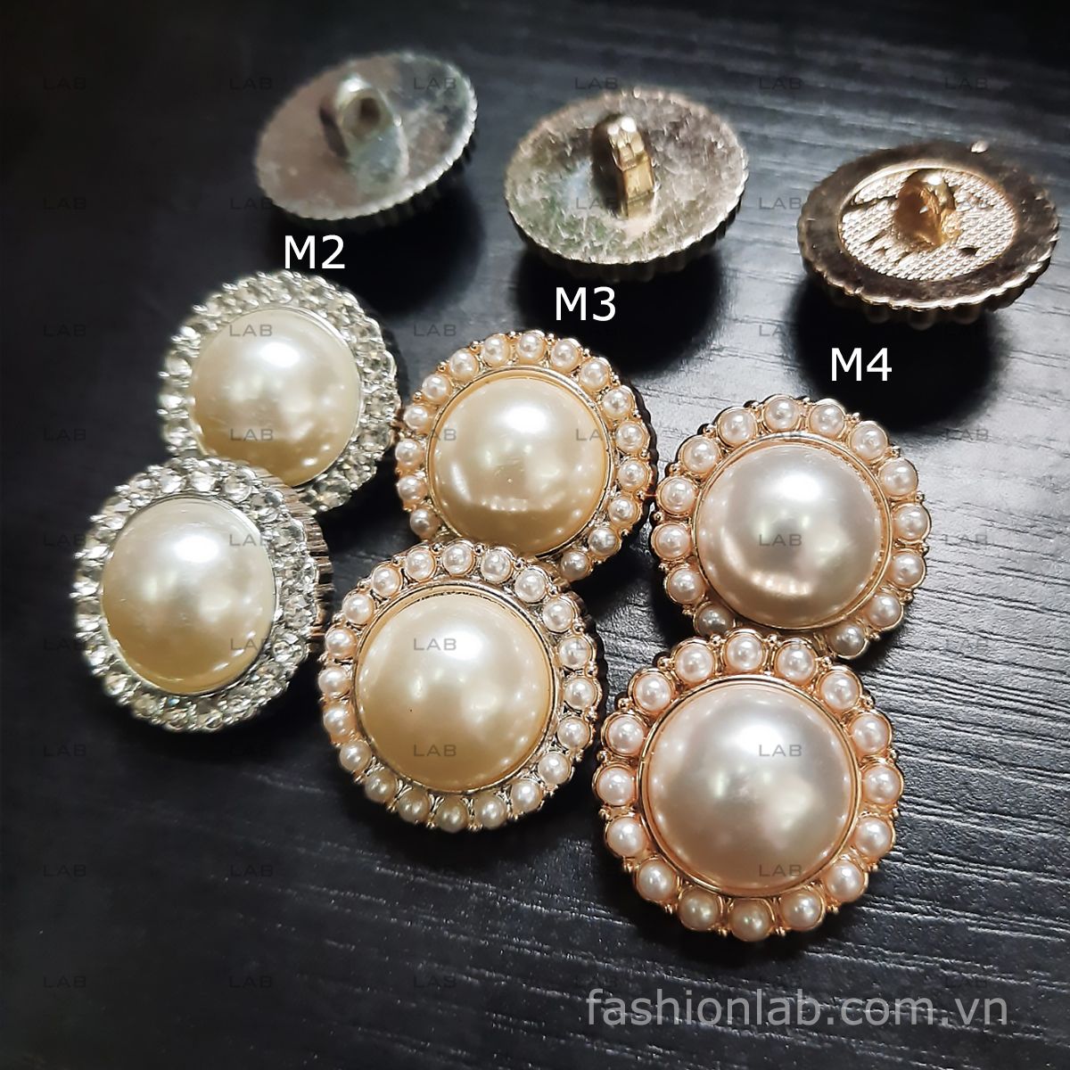 Khuy giả ngọc trai lớn 25mm (chiếc) #020201