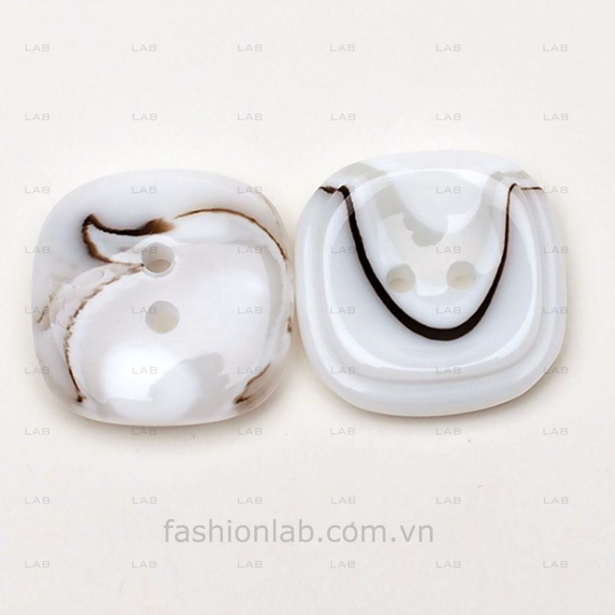 Khuy nhựa cẩm thạch 25mm trắng #020201