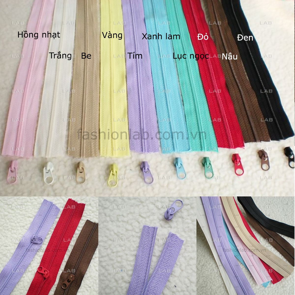 Dây khóa đồng số 3_răng vàng kim #020202
