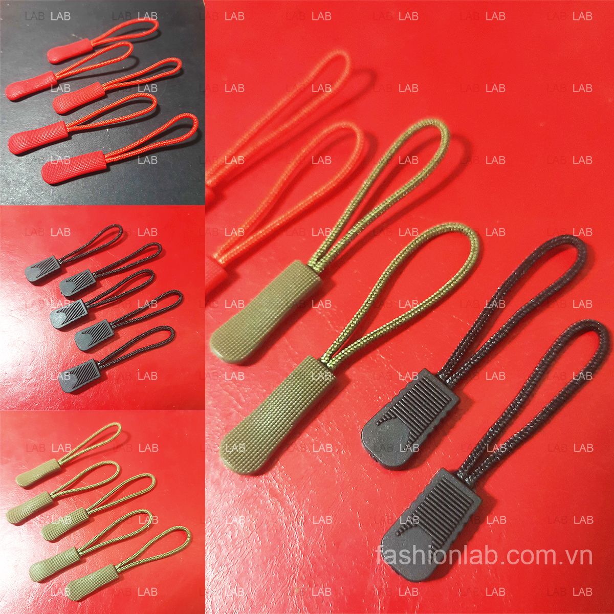 Đầu dây kéo ba lô, áo gió silicon #020202