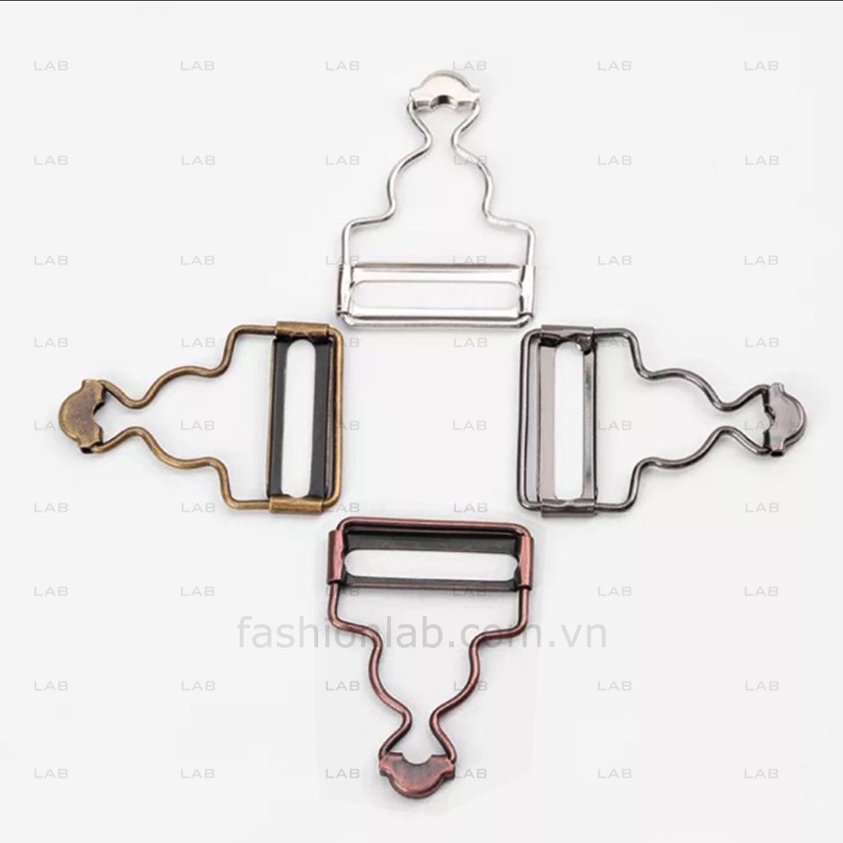 Bộ đai móc cài quần yếm, tất đùi kim loại kèm tăng giảm - 28mm #020203