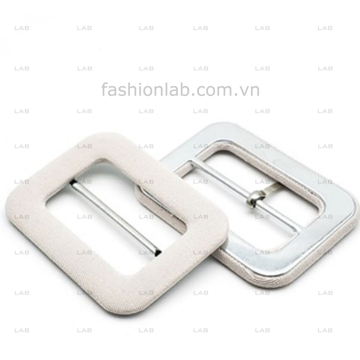 Mặt dây đai lưng bọc vải khe 45mm - không kim - kim loại hình chữ nhật #020203