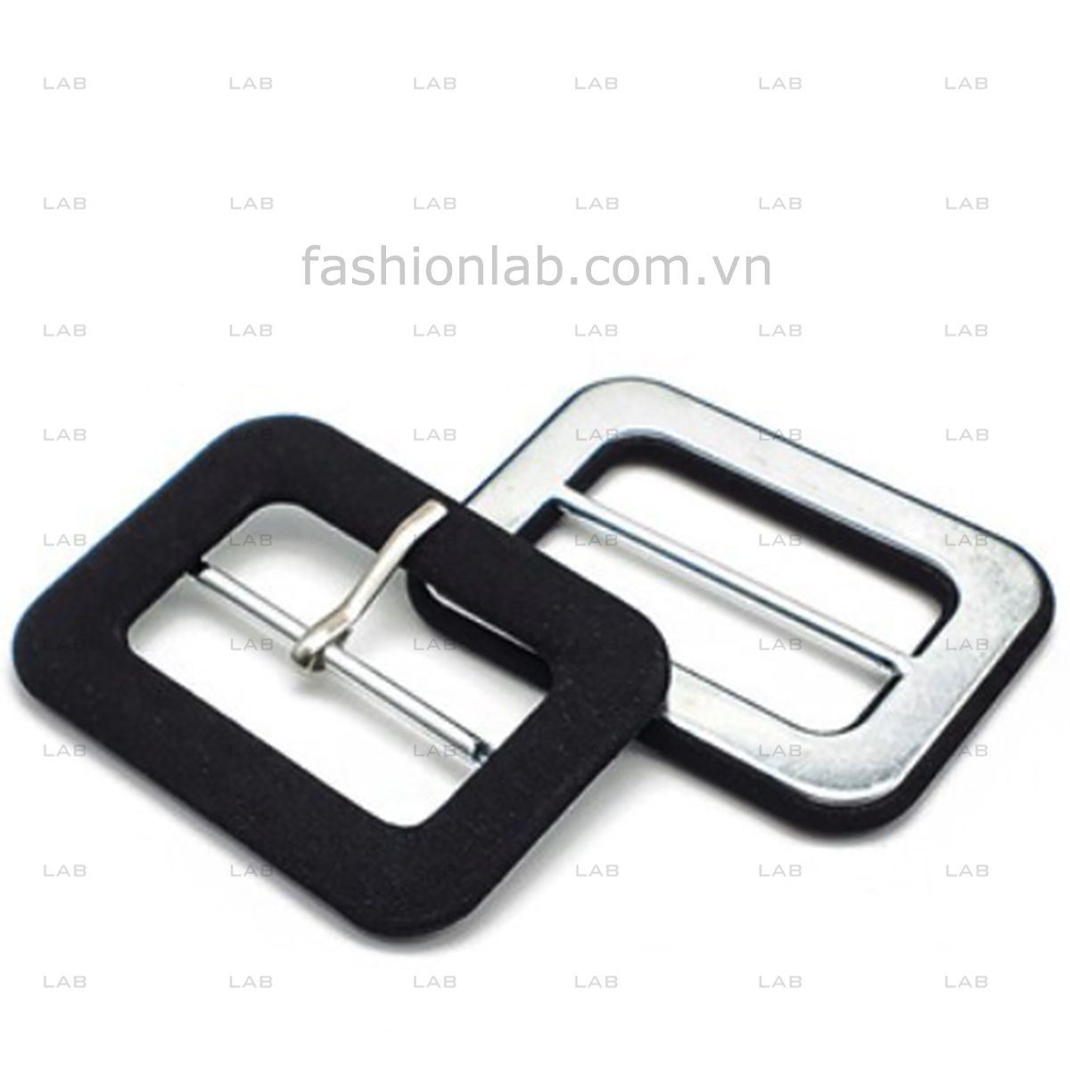 Mặt dây đai lưng bọc vải khe 45mm - không kim - kim loại hình chữ nhật #020203
