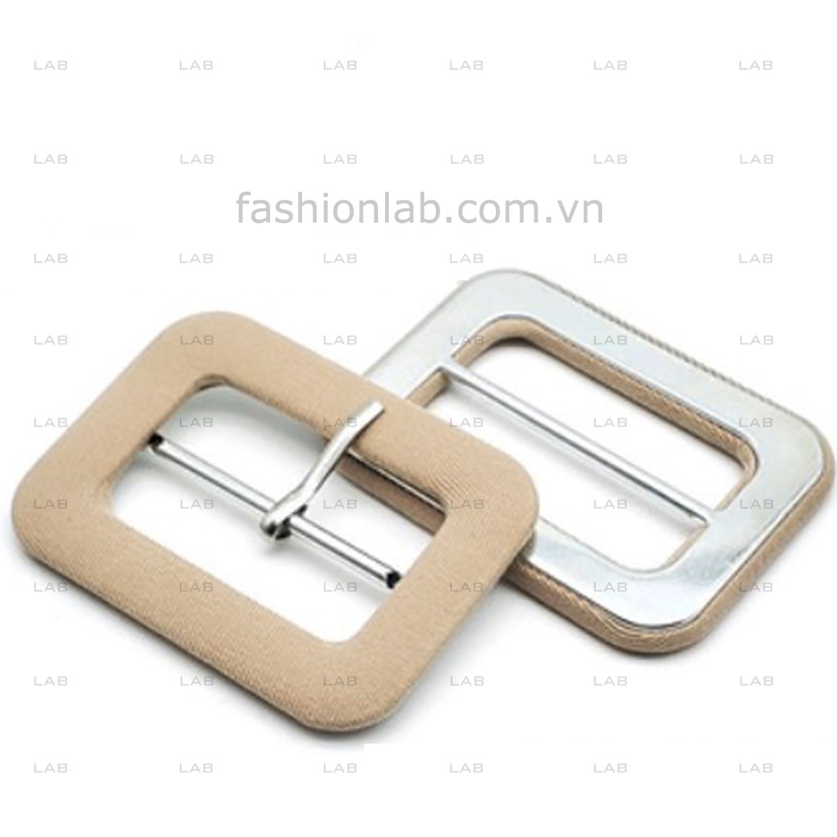Mặt dây đai lưng bọc vải khe 45mm - không kim - kim loại hình chữ nhật #020203