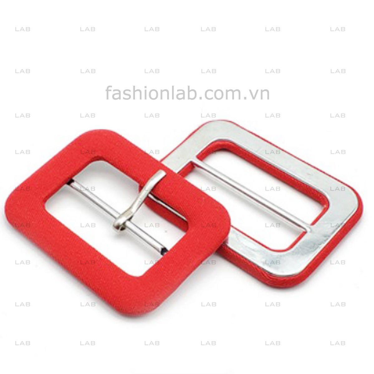 Mặt dây đai lưng bọc vải khe 45mm - không kim - kim loại hình chữ nhật #020203
