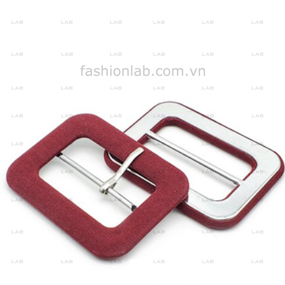 Mặt dây đai lưng bọc vải khe 45mm - không kim - kim loại hình chữ nhật #020203