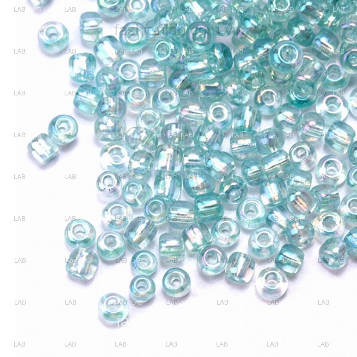 Hạt cườm pha lê tròn ánh sắc xỏ lỗ - 3mm #020302