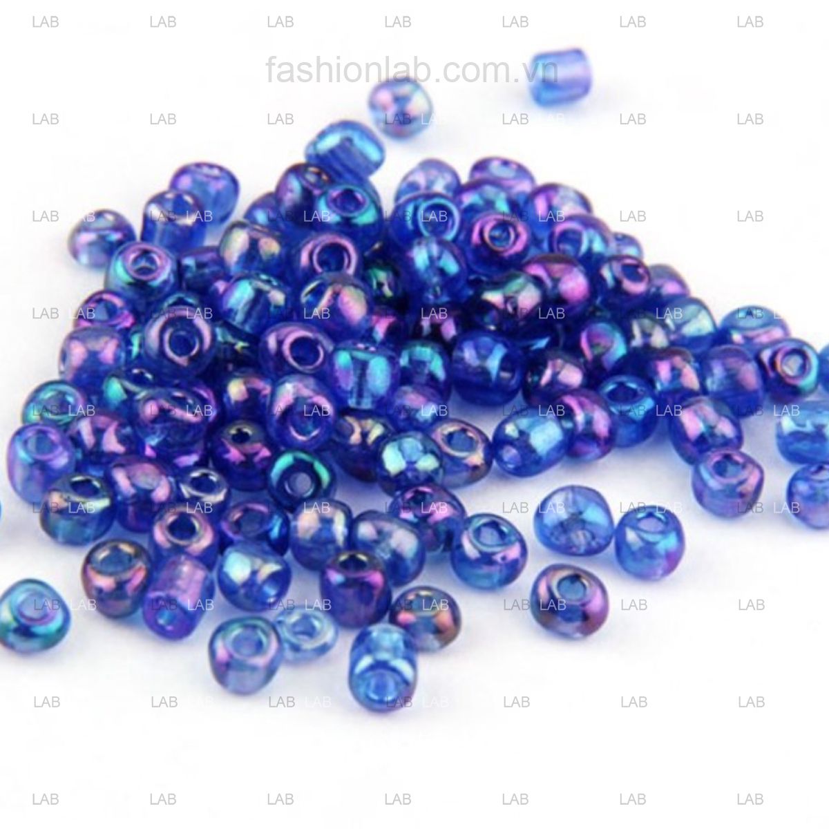 Hạt cườm pha lê tròn ánh sắc xỏ lỗ - 3mm #020302