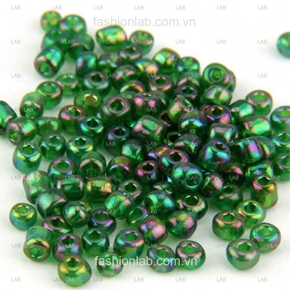 Hạt cườm pha lê tròn ánh sắc xỏ lỗ - 3mm #020302