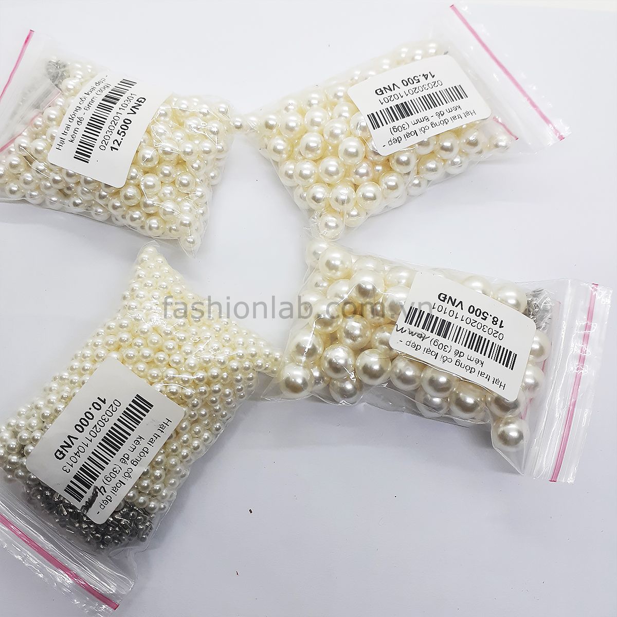 Hạt trai đóng cối loại đẹp - kèm đế #020302