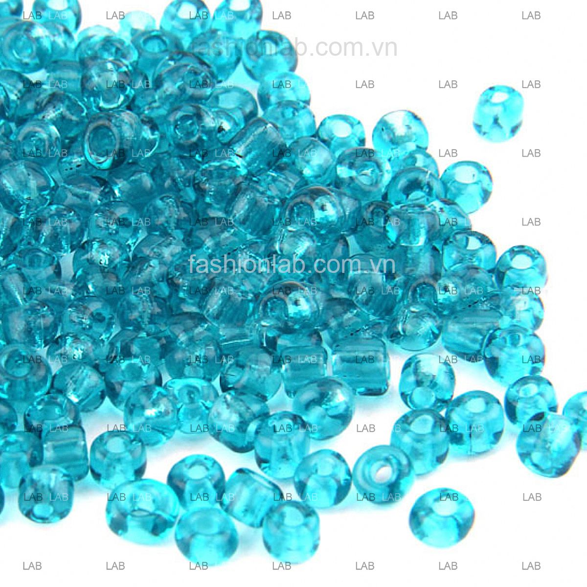 Hạt cườm pha lê trong suốt xỏ lỗ - 2mm #020302
