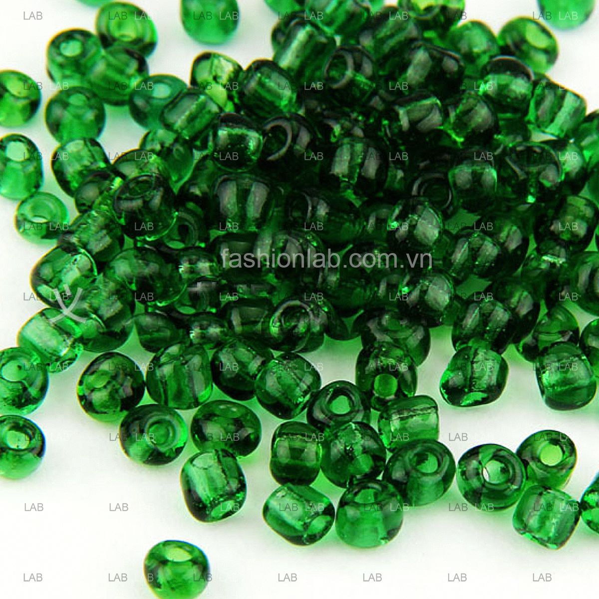 Hạt cườm pha lê trong suốt xỏ lỗ - 2mm #020302