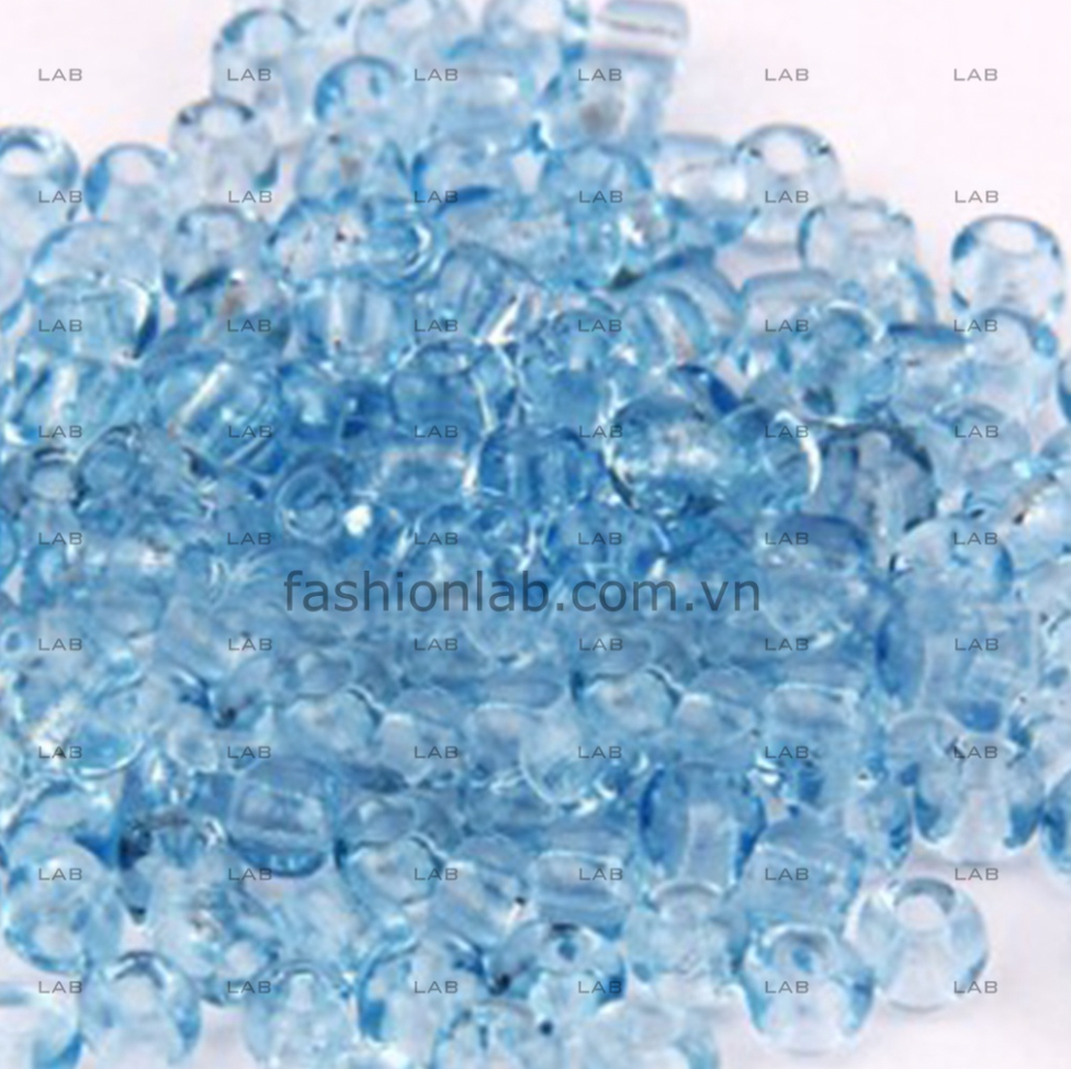 Hạt cườm pha lê trong suốt xỏ lỗ - 2mm #020302