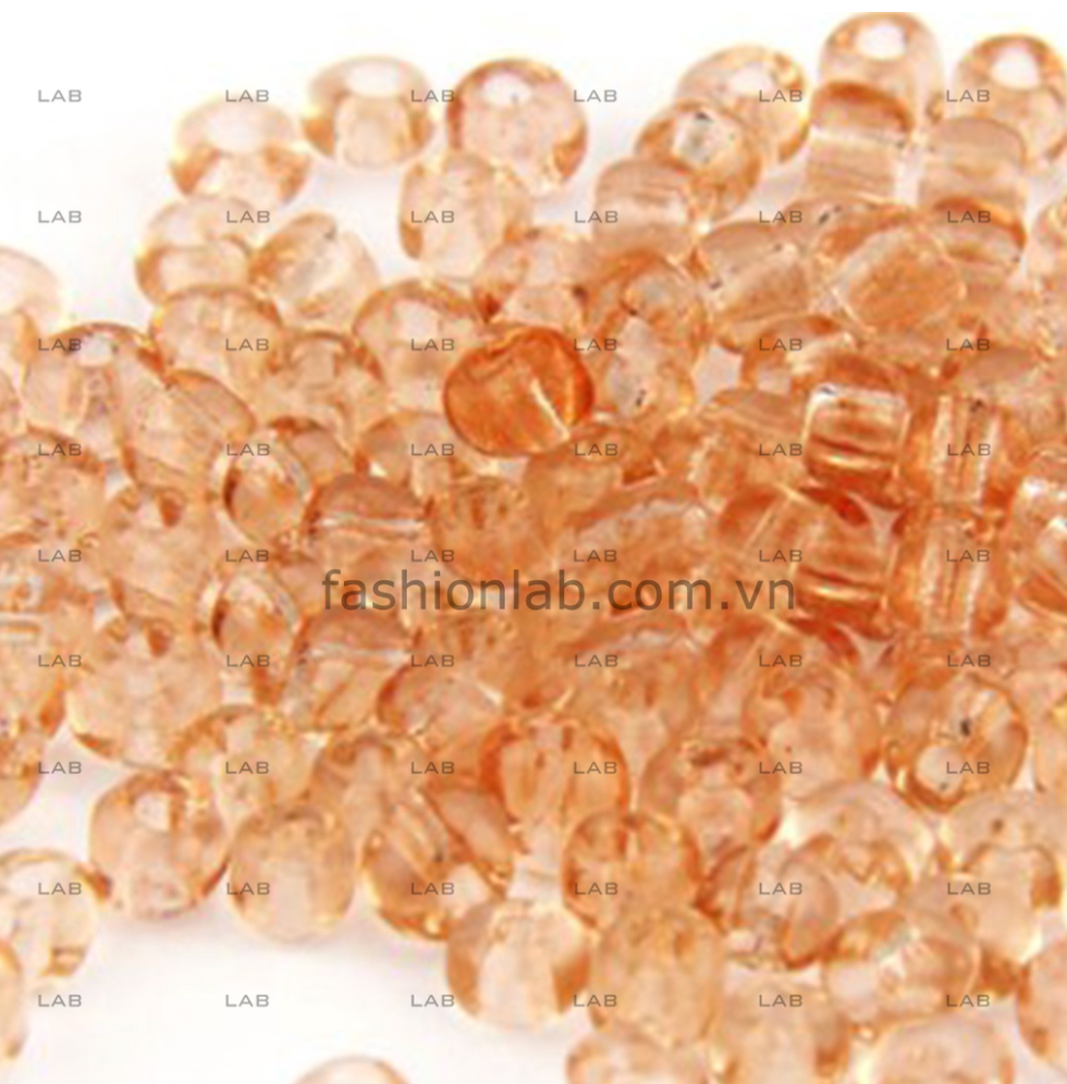 Hạt cườm pha lê trong suốt xỏ lỗ - 2mm #020302