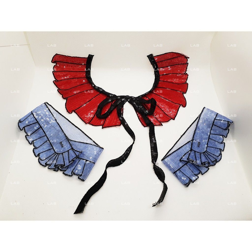 Set cổ, tay áo Sequin thêu 06 #020401