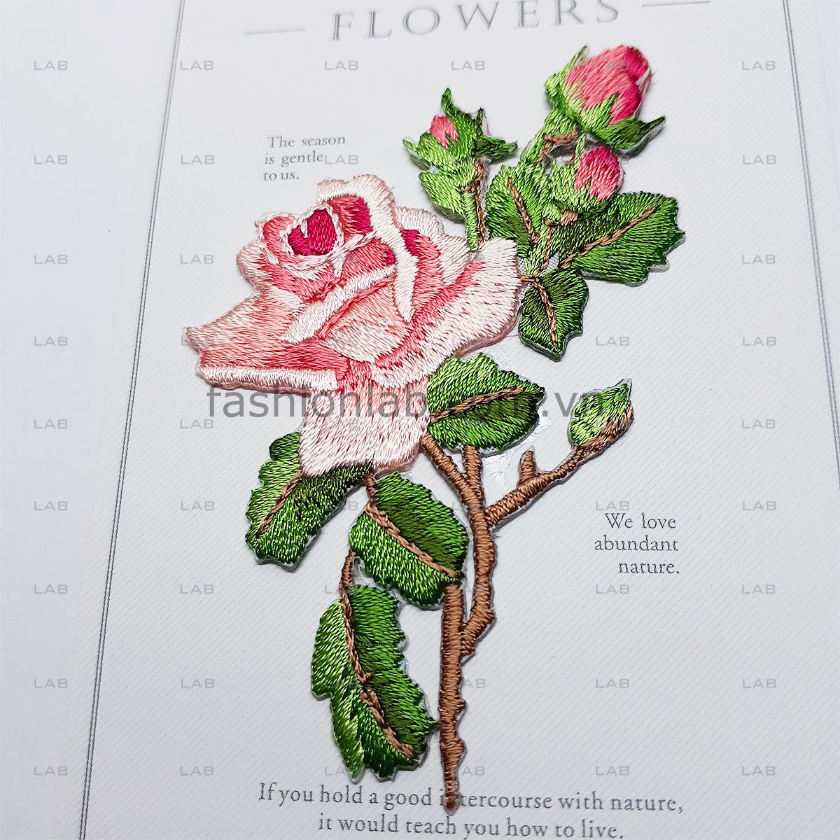Hình thêu hoa lớn - Mẫu 991 (1pc) #020501