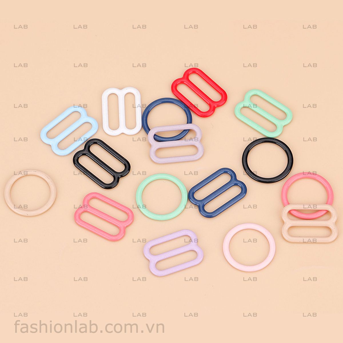 Bộ khuyên O+8 kim loại sơn tĩnh điện 1cm #020205