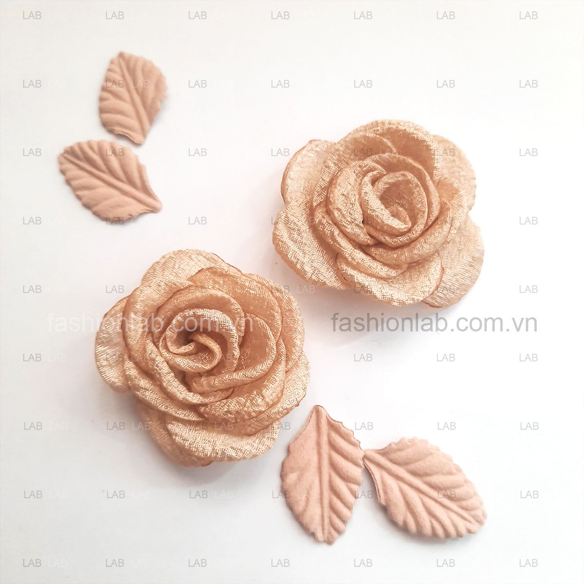 Hoa hồng vải voan sần đường kính 4.5 - 5cm
