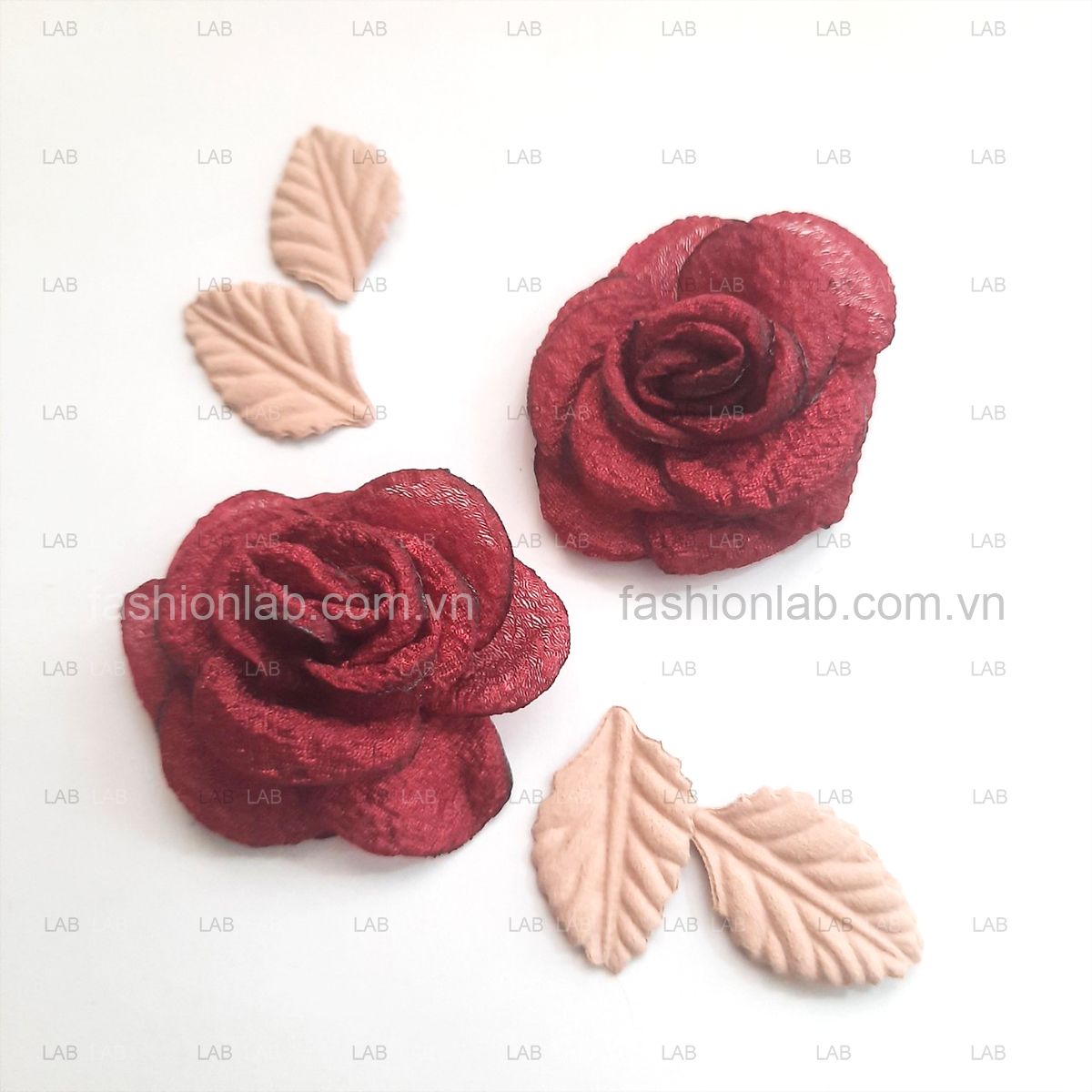 Hoa hồng vải voan sần đường kính 4.5 - 5cm