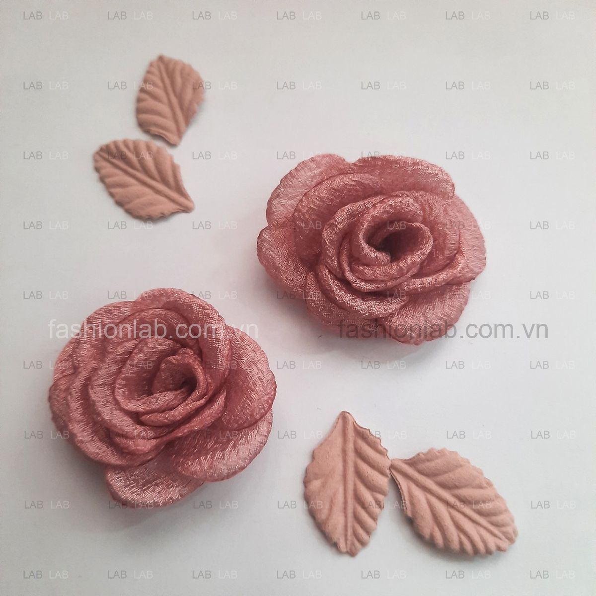 Hoa hồng vải voan sần đường kính 4.5 - 5cm