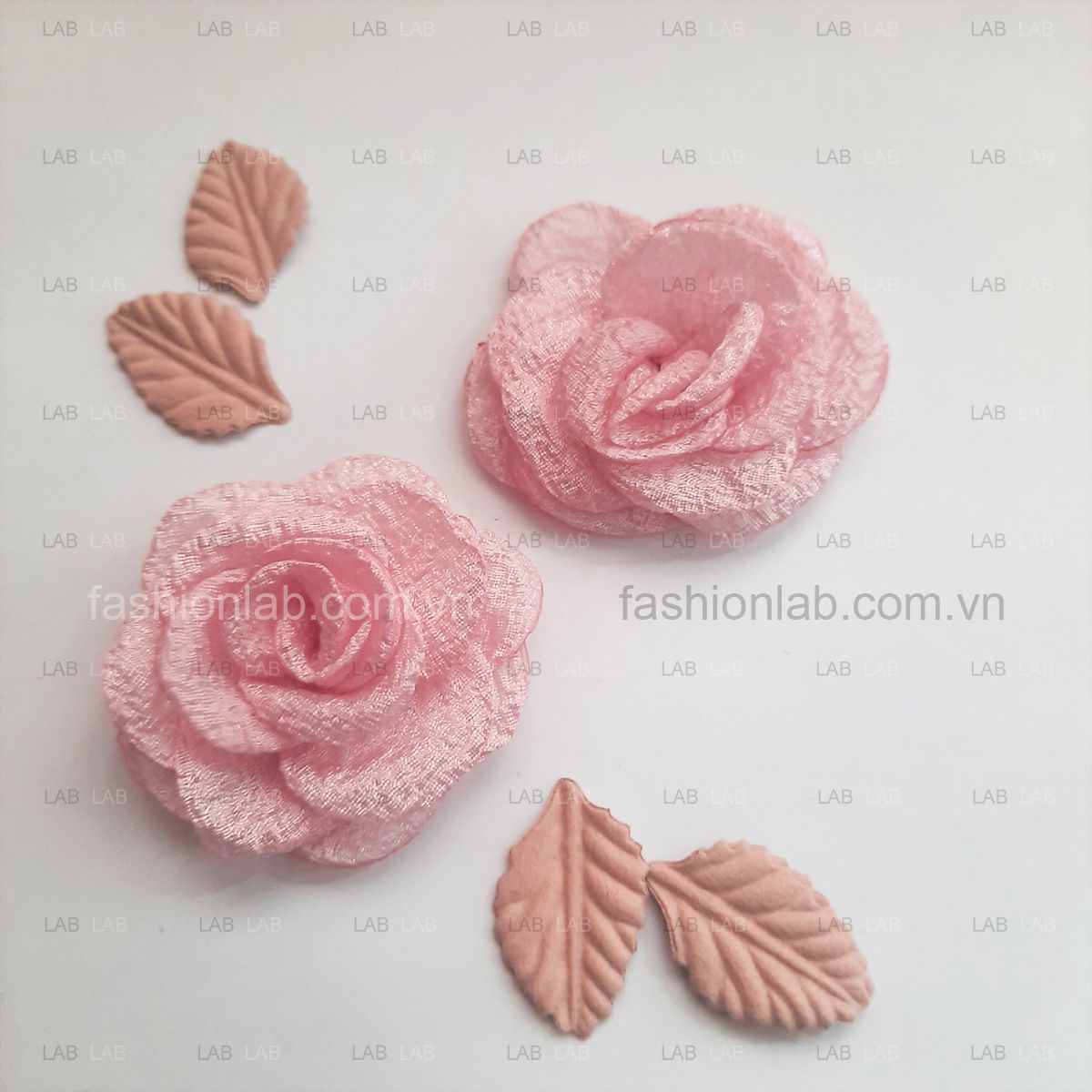 Hoa hồng vải voan sần đường kính 4.5 - 5cm
