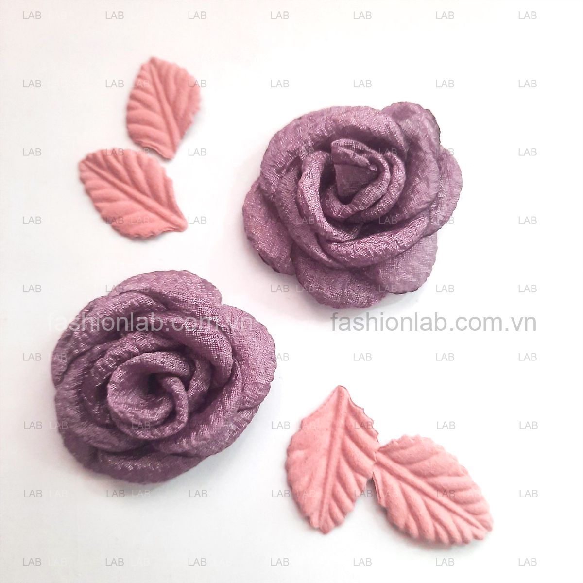 Hoa hồng vải voan sần đường kính 4.5 - 5cm