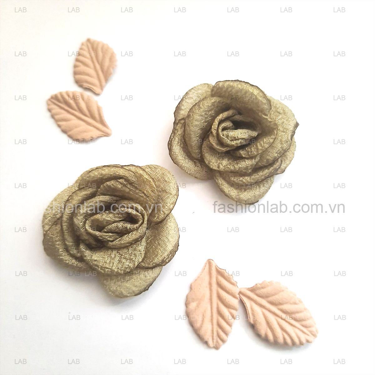 Hoa hồng vải voan sần đường kính 4.5 - 5cm