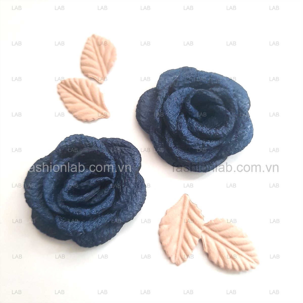 Hoa hồng vải voan sần đường kính 4.5 - 5cm