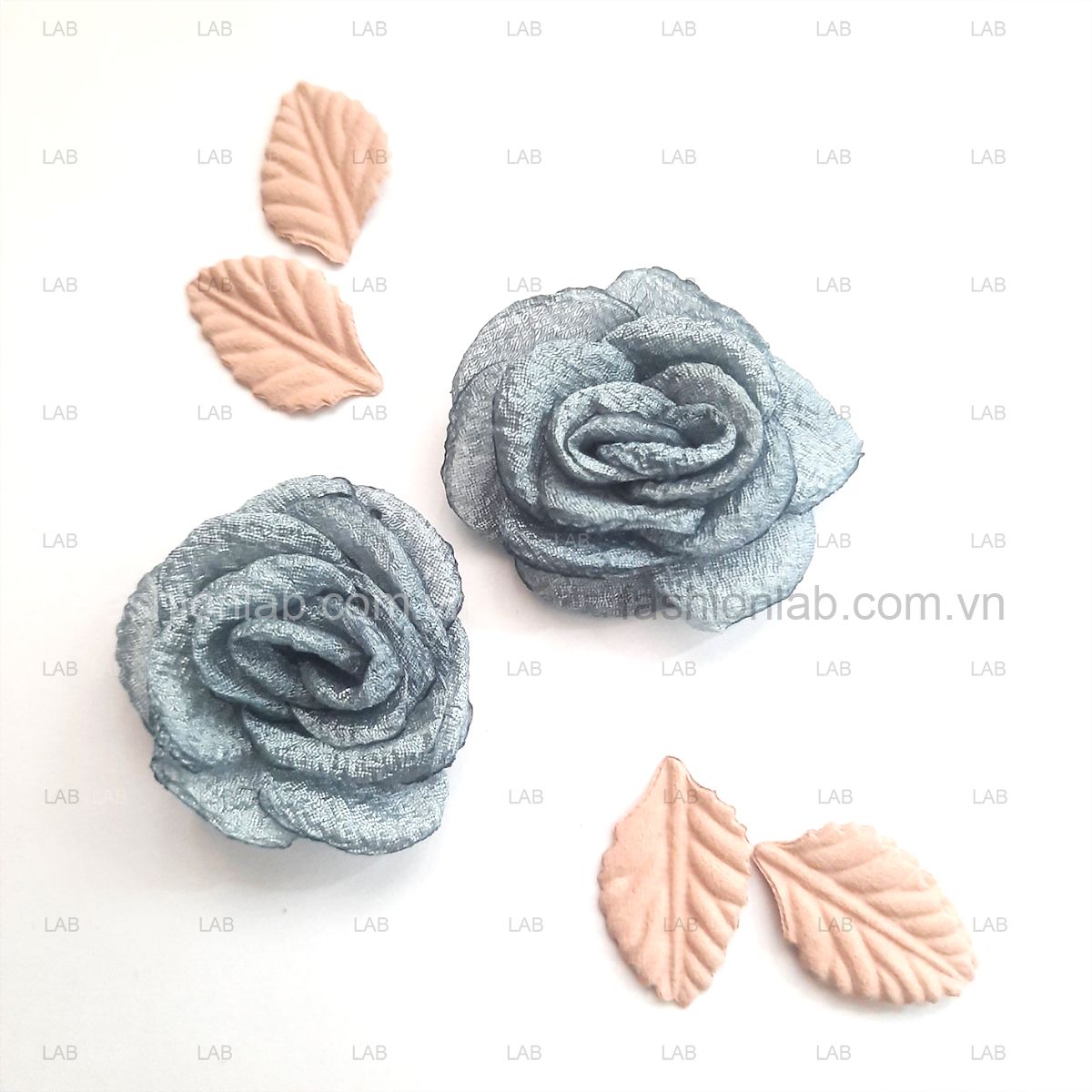 Hoa hồng vải voan sần đường kính 4.5 - 5cm
