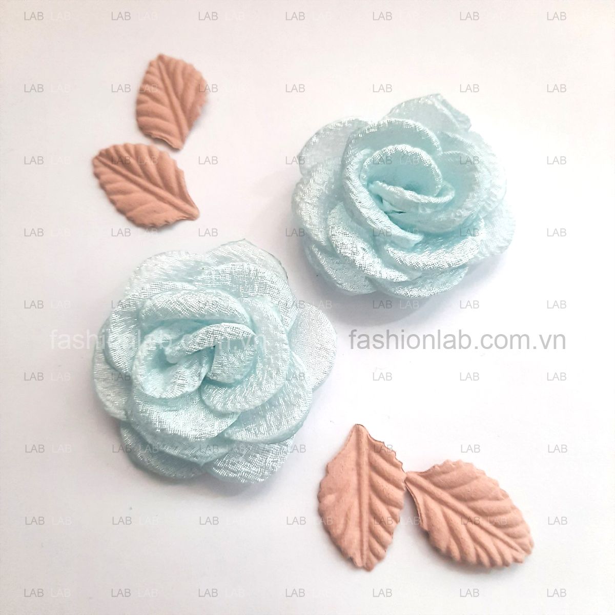 Hoa hồng vải voan sần đường kính 4.5 - 5cm
