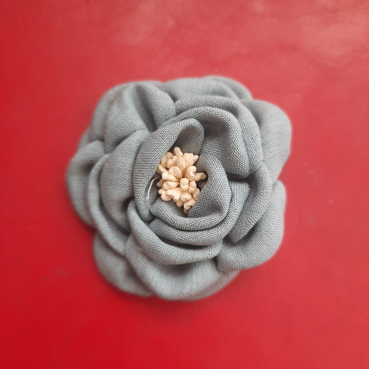 Hoa hồng vải linen đường kính 5.5 - 6cm