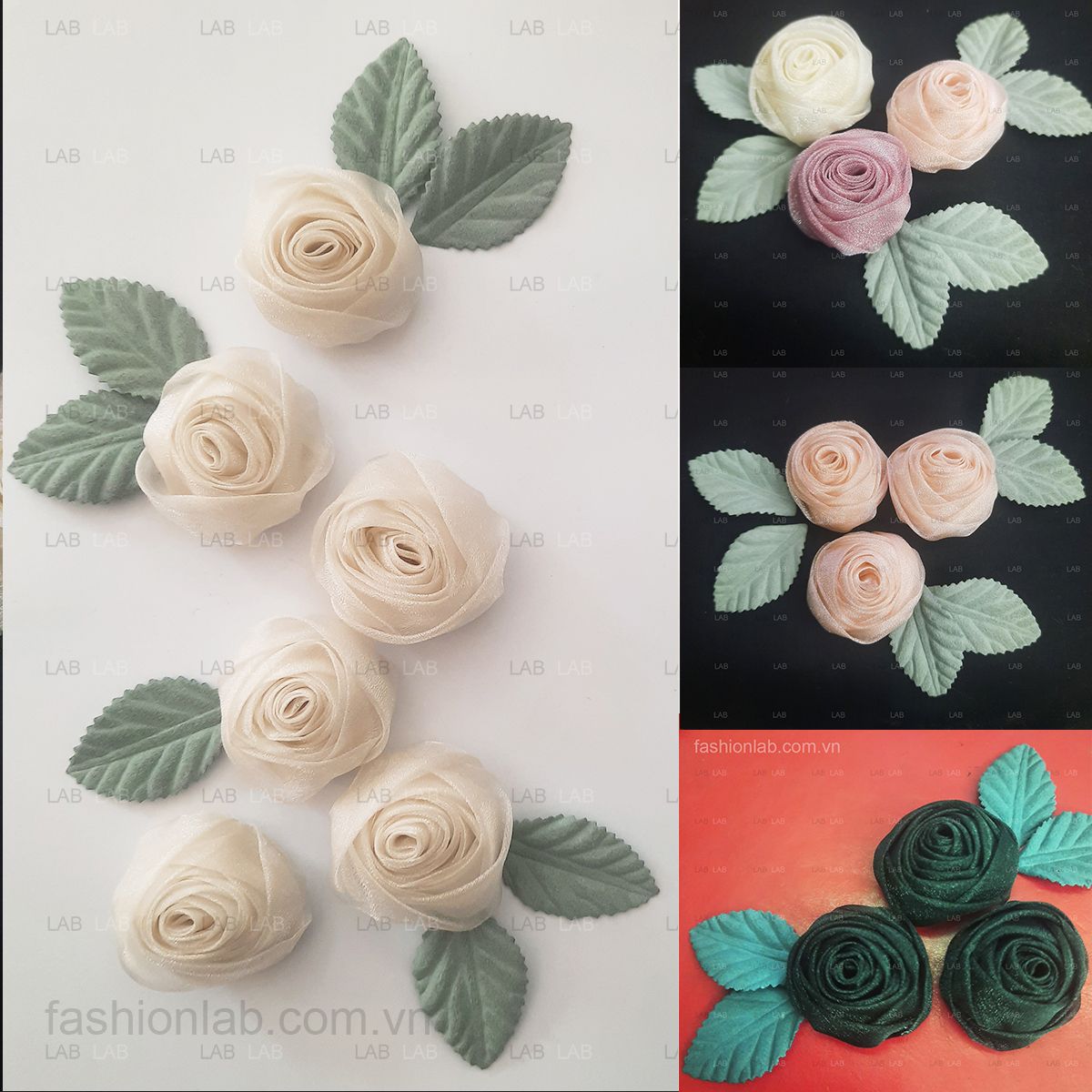 Nụ hồng vải organza