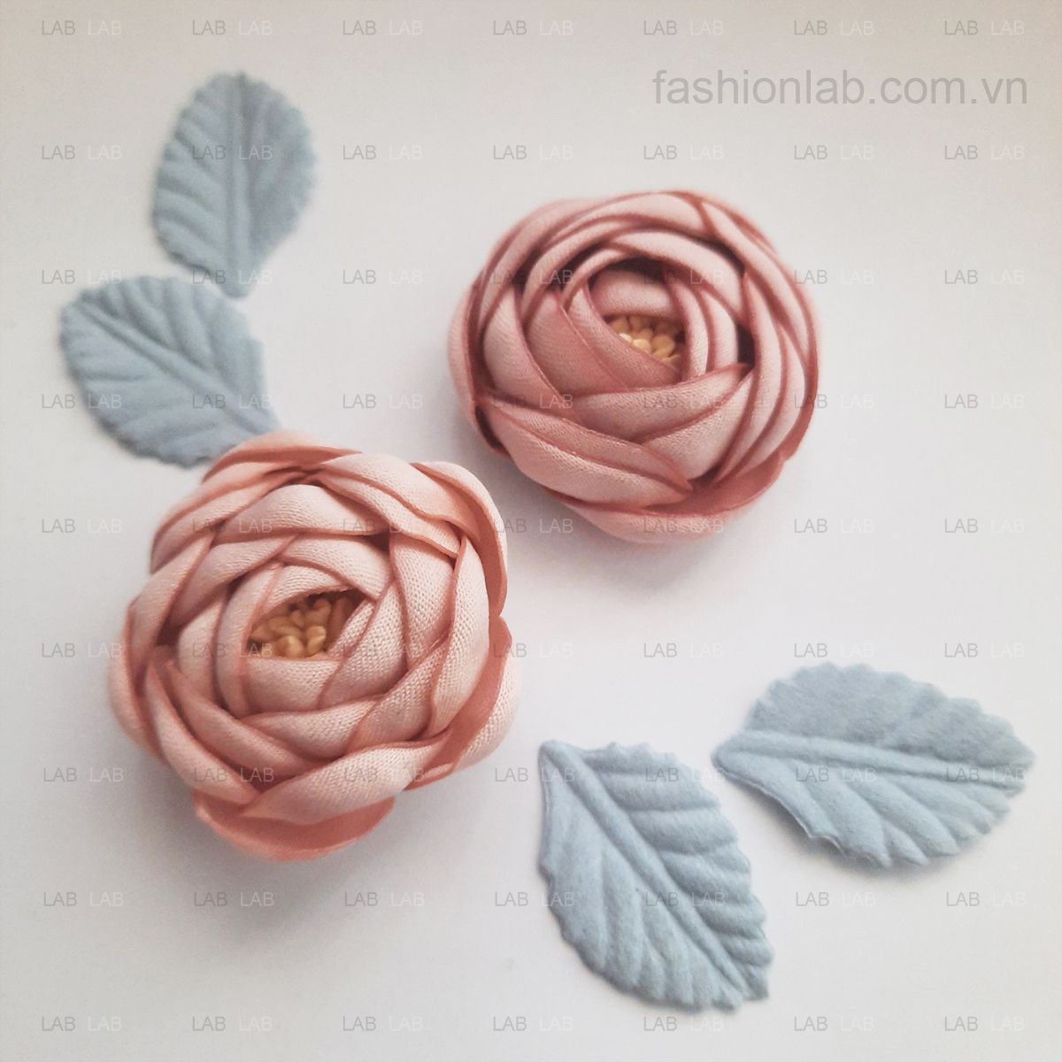 Hoa hồng vải phi mịn đường kính 3.5cm