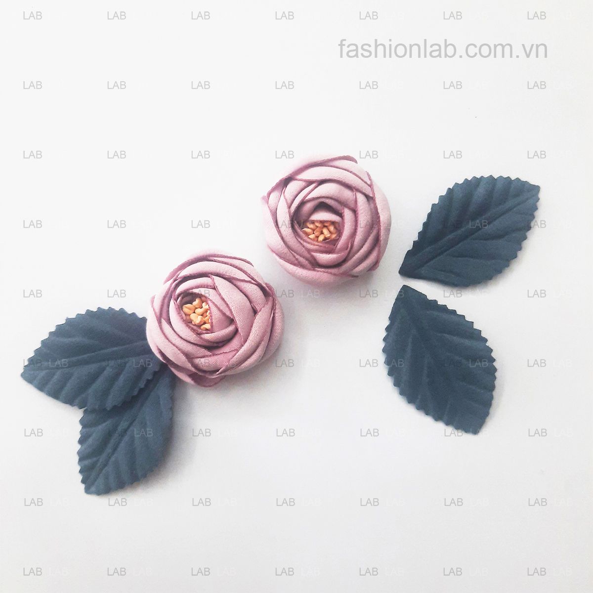 Hoa hồng vải phi mịn đường kính 3.5cm