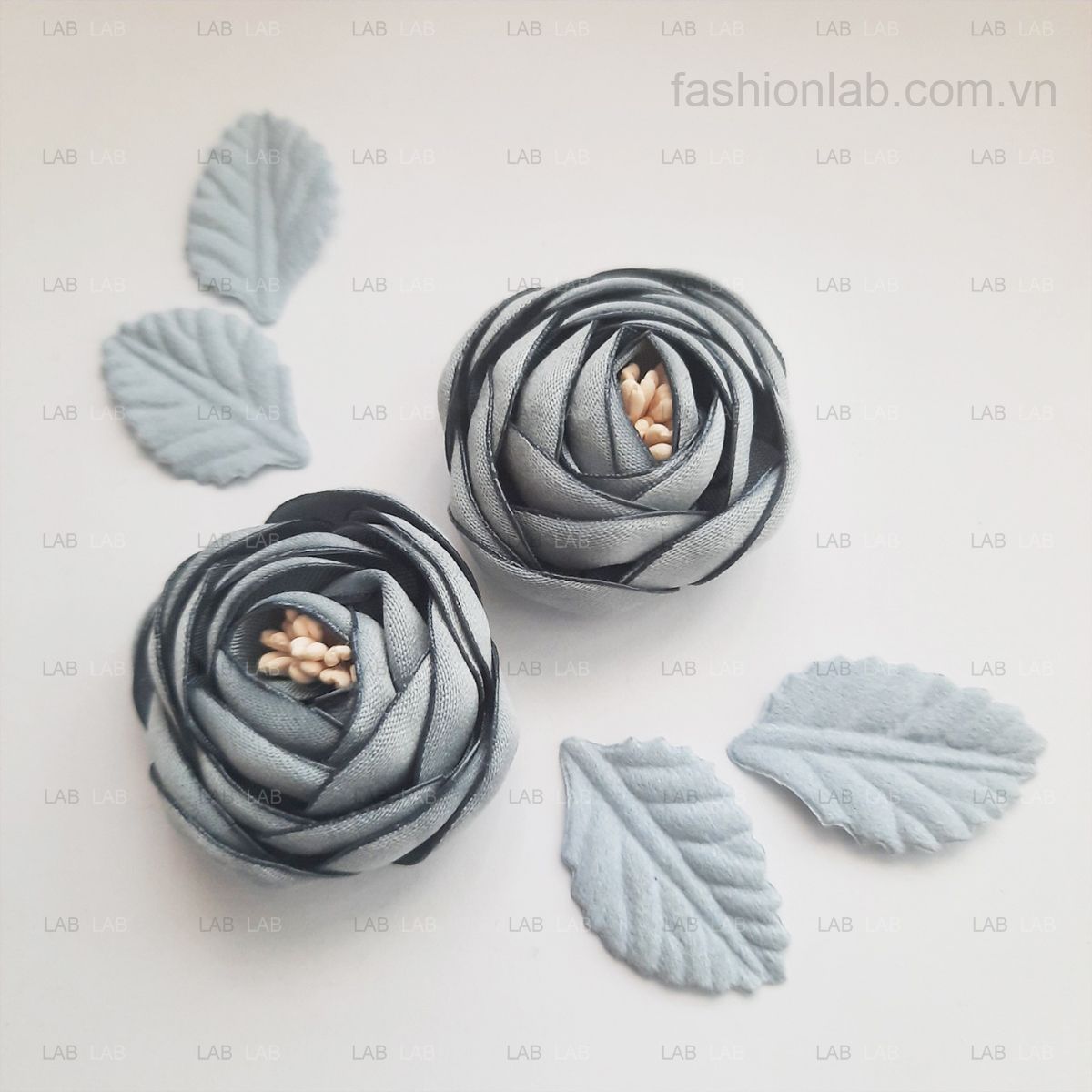 Hoa hồng vải phi mịn đường kính 3.5cm