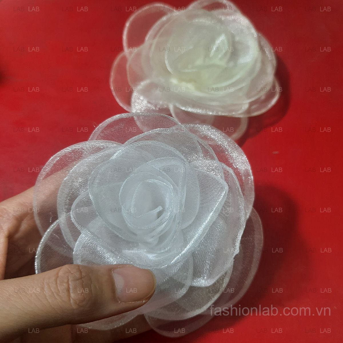 Hoa hồng voan kính 10cm