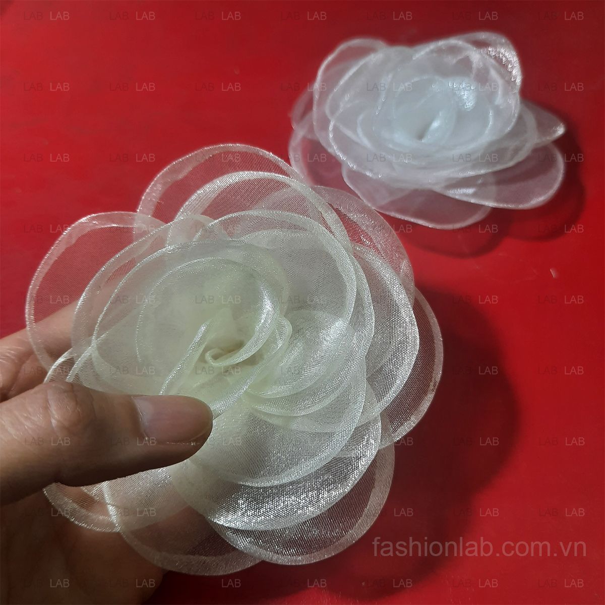 Hoa hồng voan kính 10cm