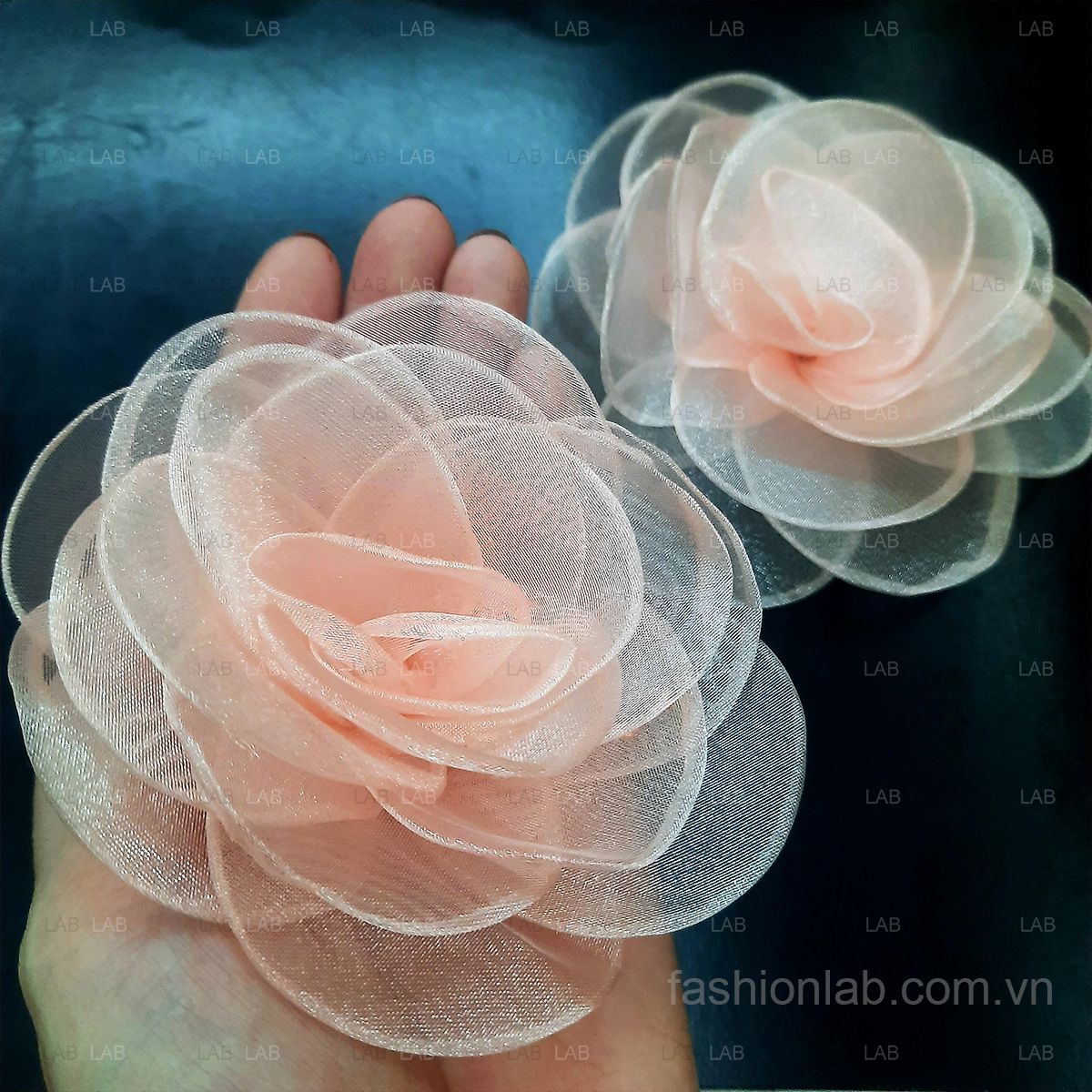 Hoa hồng voan kính 10cm