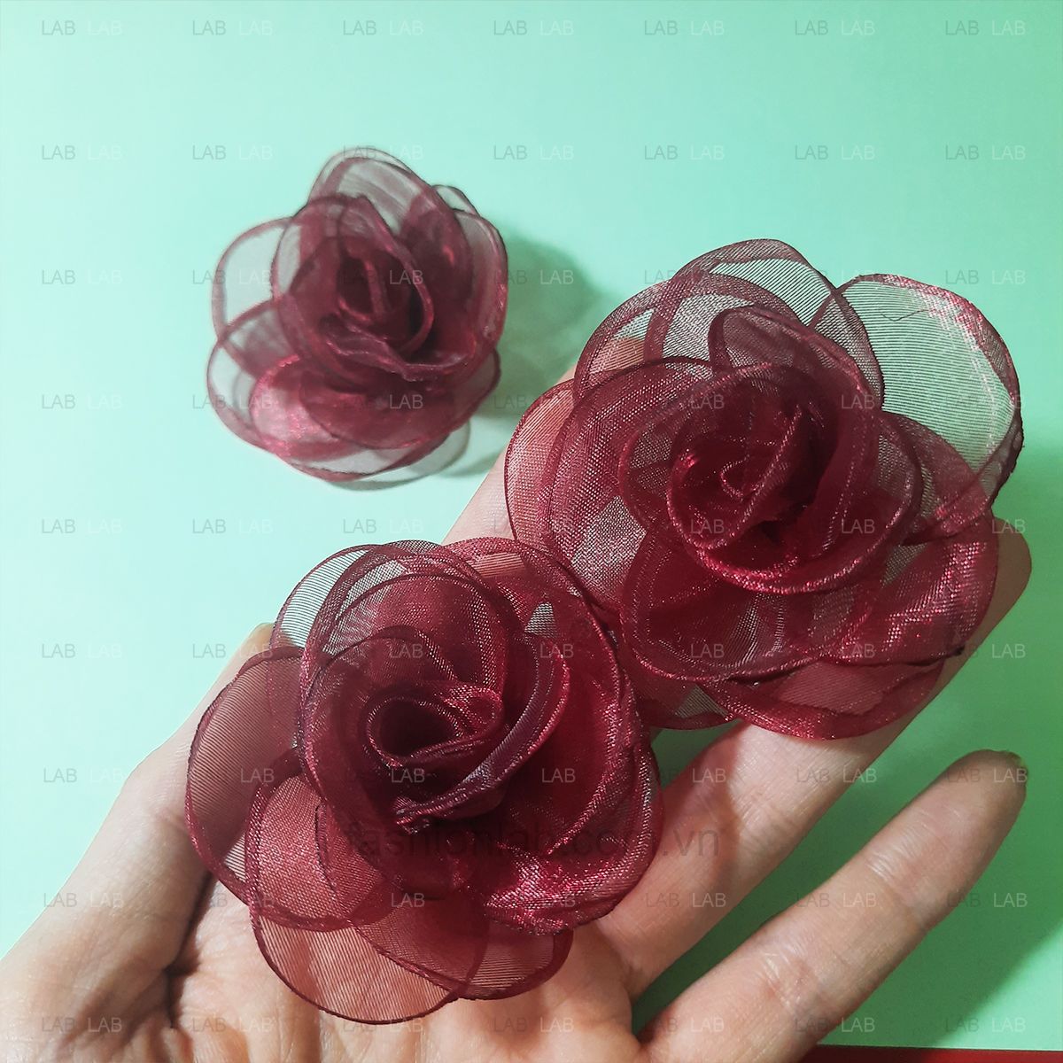 Hoa hồng voan kính 10cm