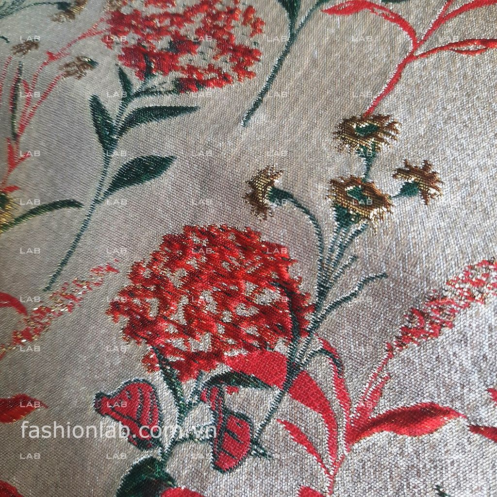 Vải gấm hoa Cẩm Tú Cầu khổ 150cm #030501