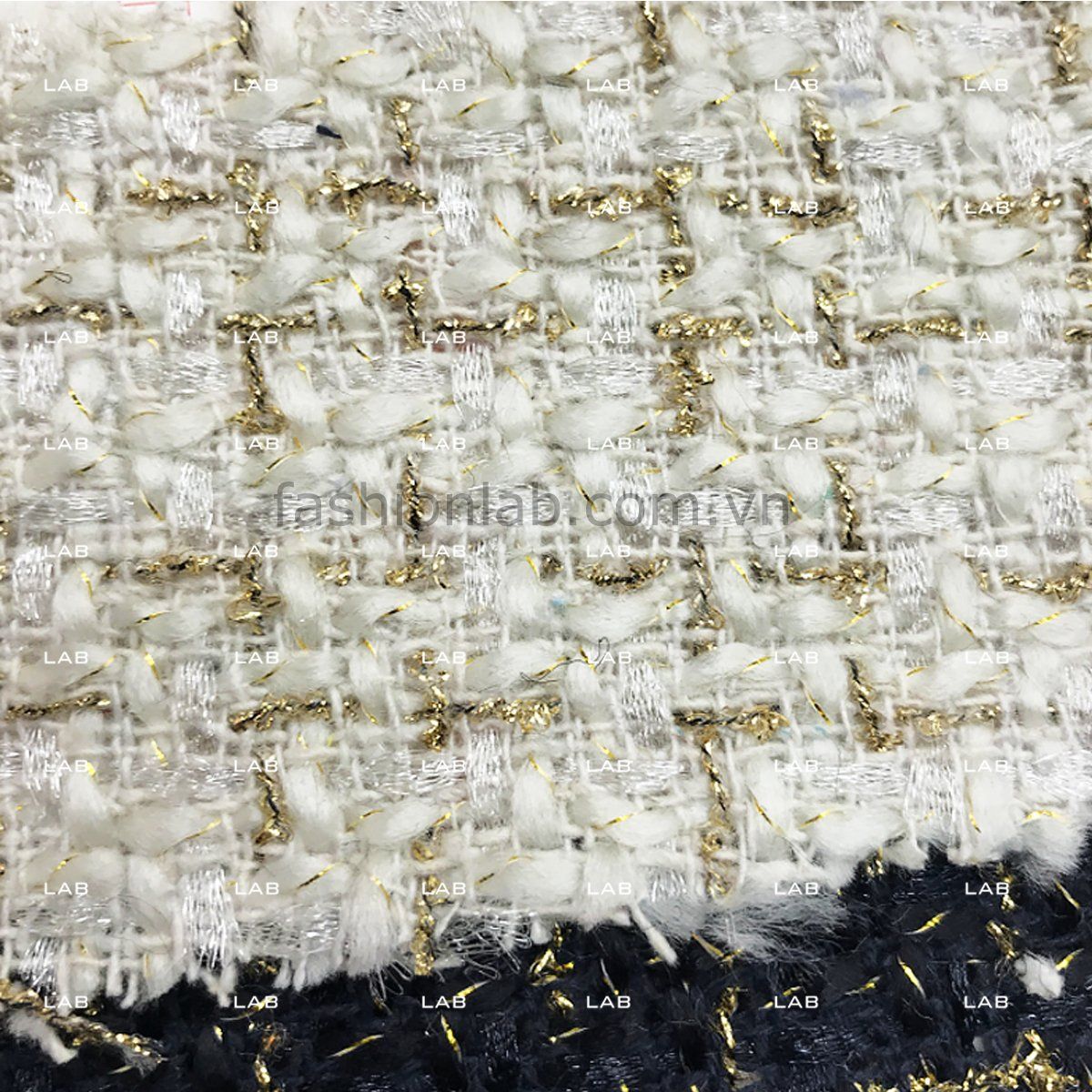 Vải tweeds dệt sợi kim tuyến 003 #030901