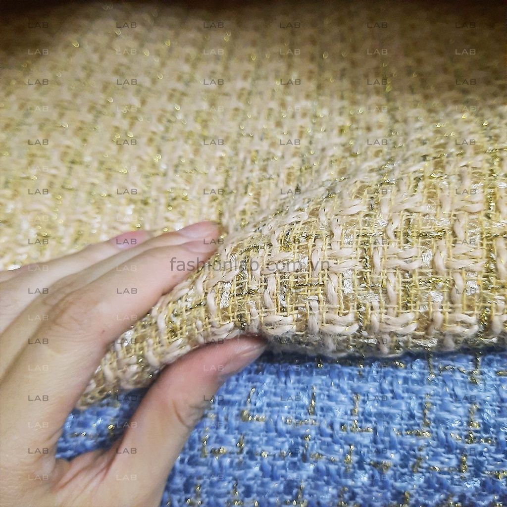 Vải tweeds dệt sợi kim tuyến 003 #030901
