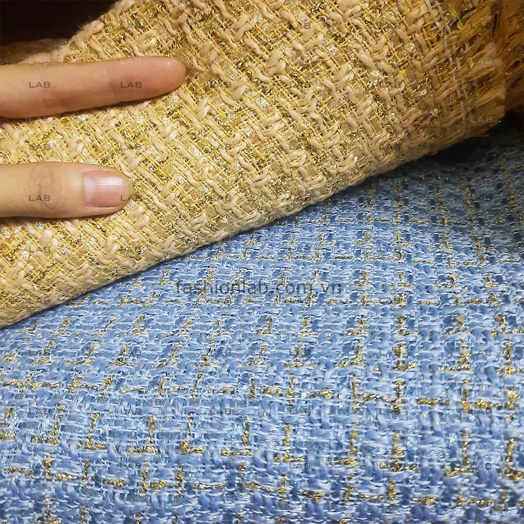 Vải tweeds dệt sợi kim tuyến 003 #030901