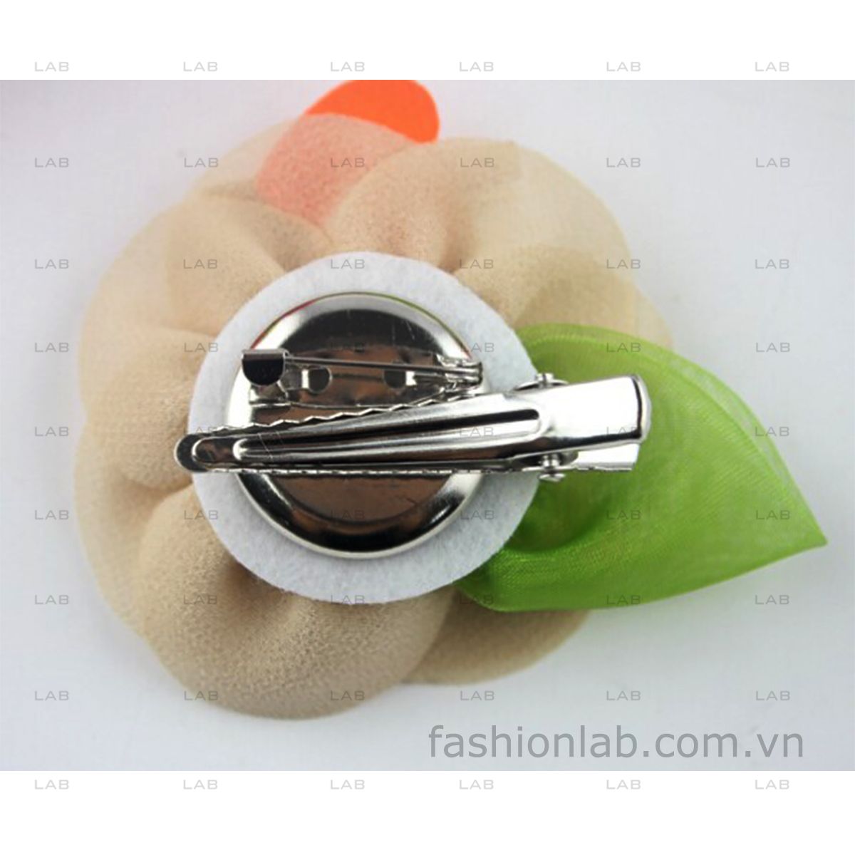Kẹp cá sấu tự làm pin cài gắn kèm đế gắn bông, hoa #040201