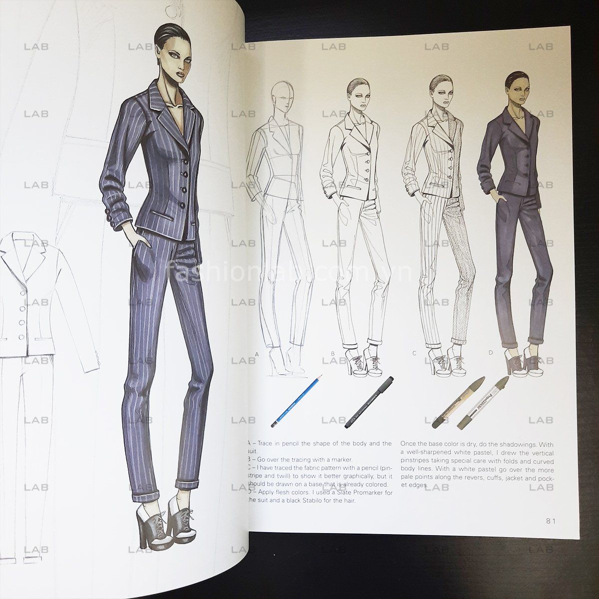 Sách Fashion Illustration & design - Minh họa thời trang #060101