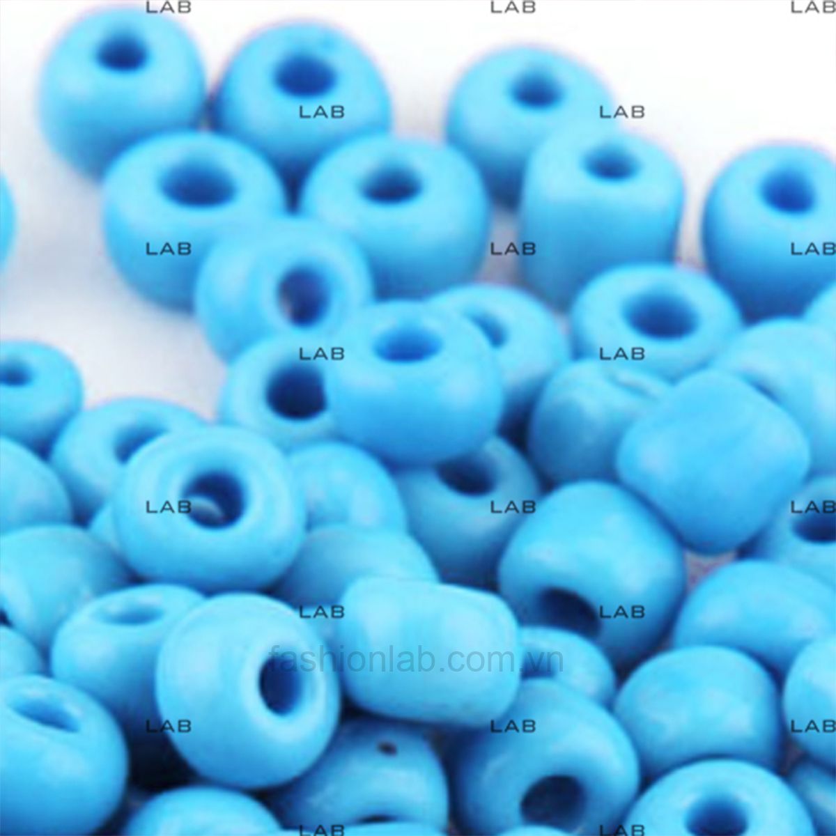 Hạt tròn sứ màu đặc xỏ lỗ 4mm #020302