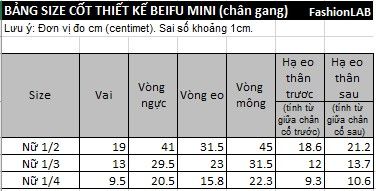 Cốt thiết kế Beifu - nữ mini #010201