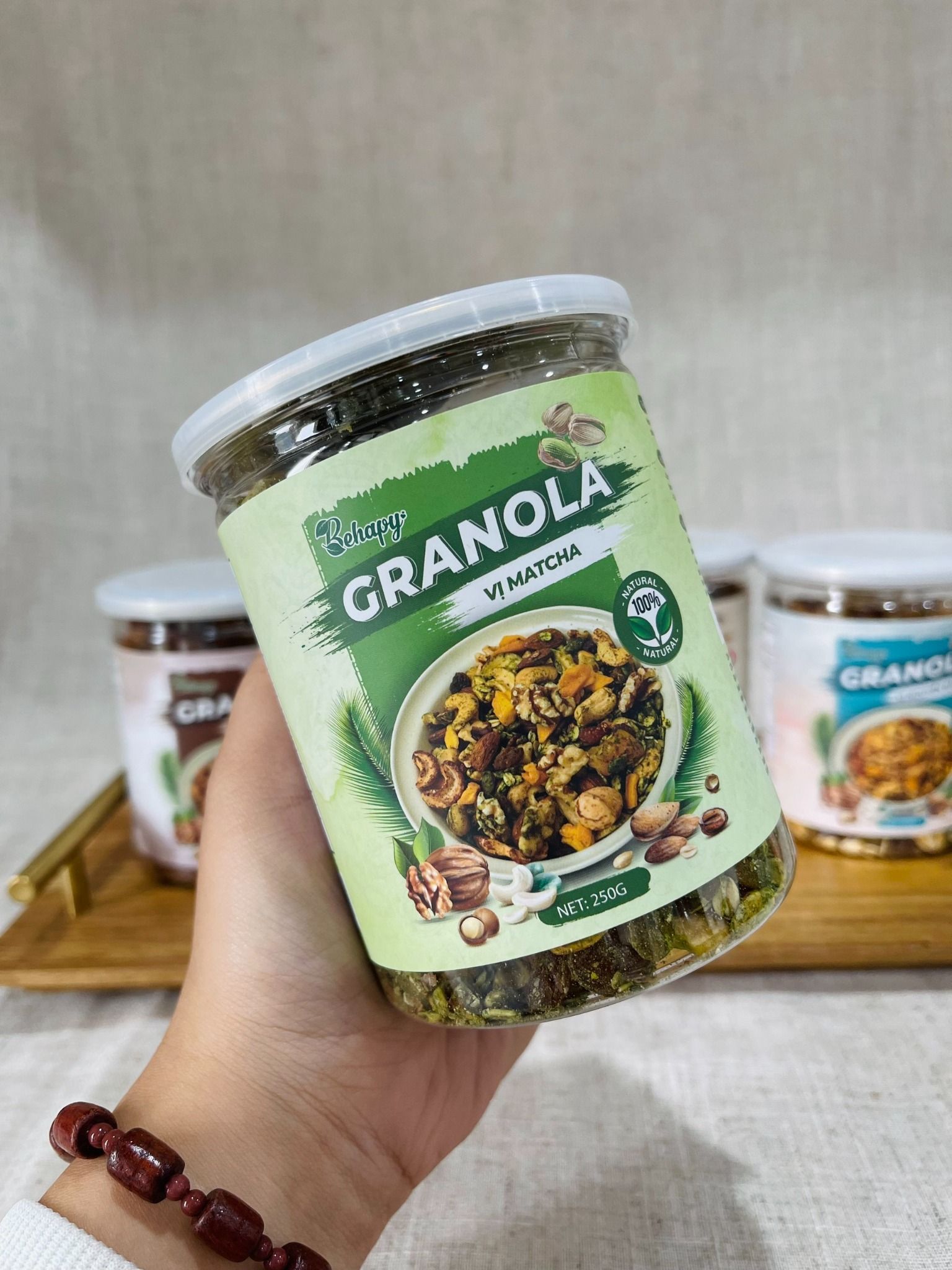 Granola Vị Matcha – Hũ 250gr