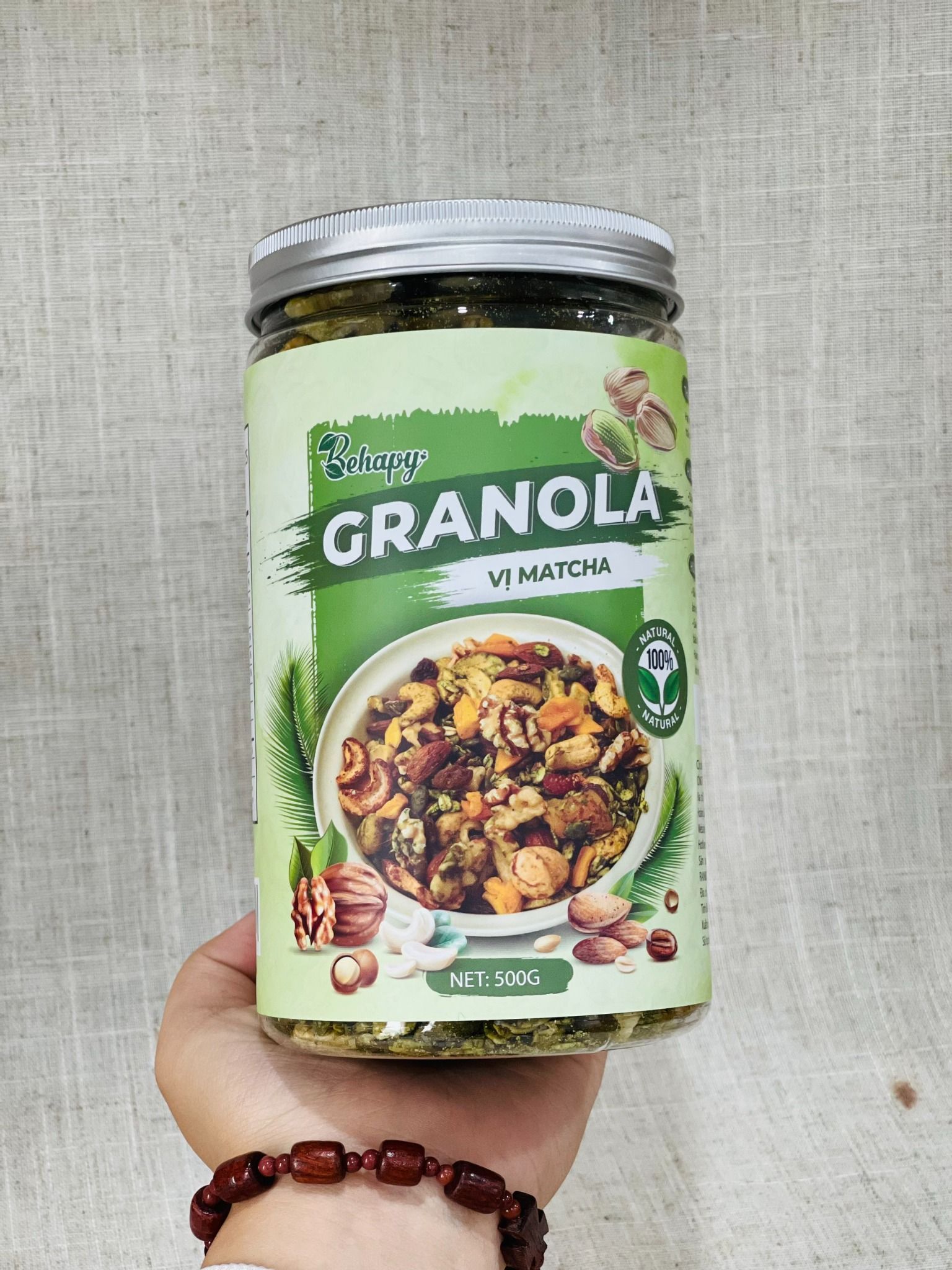 Granola Vị Matcha – Hũ 500gr