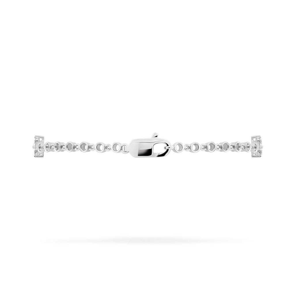 Lắc tay vàng trắng 14K gắn kim cương DOJI AFBB900510F2ML1